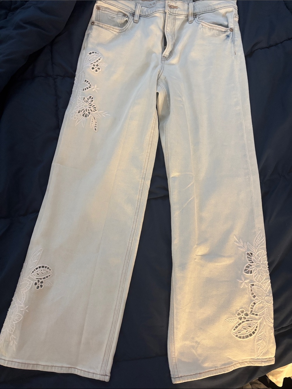 American Eagle Embroidered Wide-Leg Women’s Pants